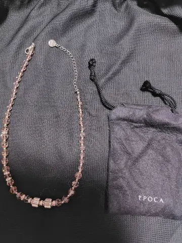 EPoca 핑크 크리스탈 비즈 목걸이