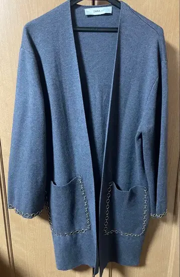 ZARA 그레이 롱 가디건