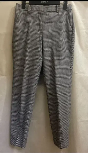 theory luxe 격자 무늬 테이퍼드 팬츠 / 38