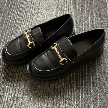 블랙 로퍼 골드 버클 L 사이즈 약 24.0~24.5cm