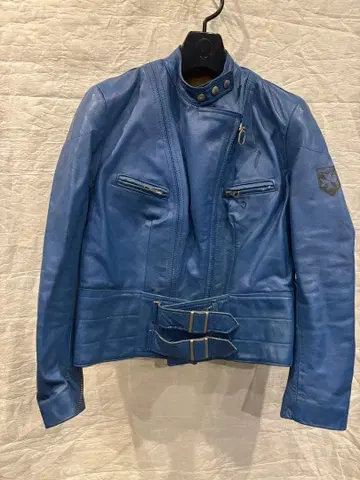 70s 독일 HARRO 라이더 블루 파랑 가죽 BLUE 여성용