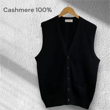 캐시미어 100% 블랙 베스트 LL 사이즈 FILB EAT