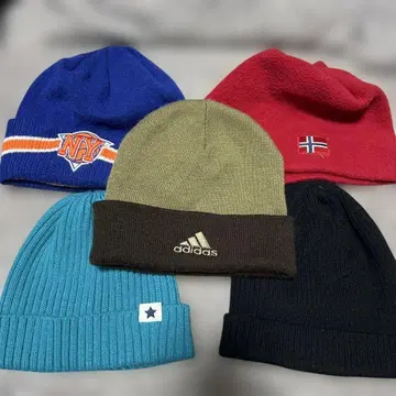 비니 니트 모자 세트 6개 세트 y2k