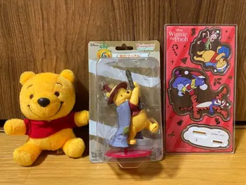 곰돌이 푸 봉제 인형 피규어 오너먼트 아크릴 스탠드 3종 세트