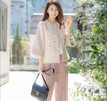 GIRL 포멀 슈트 트위드 수트 핑크 수트 세레모니 수트