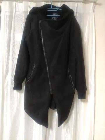 Xfrm 후드 부착 코트 블랙