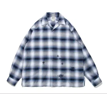 BOW WOW 레이온 체크 셔츠 수선됨