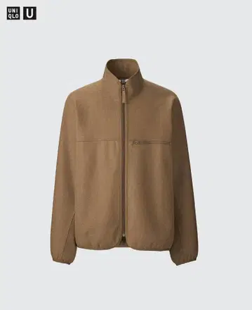 [유니클로U] 브러쉬드 저지 블루종 사이즈 M 브라운