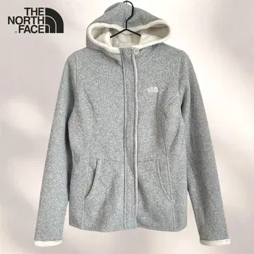 THE NORTH FACE 여성용 풀 집업 플리스 후드티 그레이