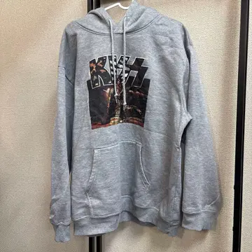 남성용 KISS 키스 진 시몬스 속기모 후드티 5L 목그레이