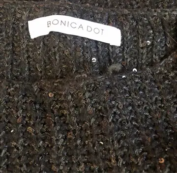 새상품 BONICA DOT 돌먼 니트 원피스 블랙 튜닉