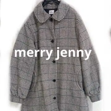 메리제니 merry jenny 글렌체크 A라인 충전솜 코트