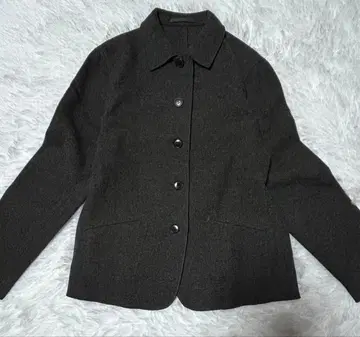 K.T 쿄코 타카세 다크 그레이 버튼 자켓 캐시미어