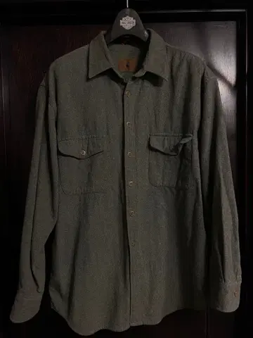 90s 구제 의류 ST.JOHNSBAY 긴팔 플란넬 셔츠 라이트 그레이