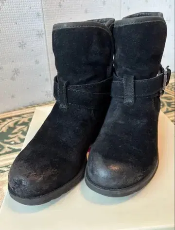 [ REGAL ] 블랙 크림슨 엔지니어 숏부츠