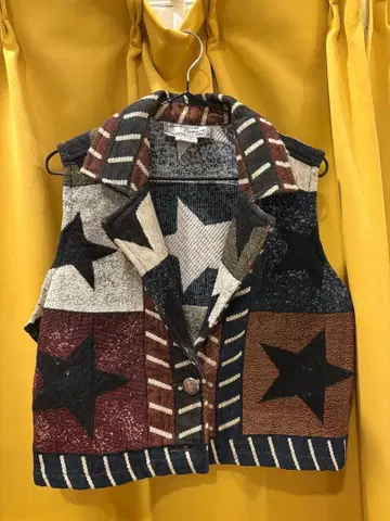 Southwest Canyon 별 패턴 패치워크 베스트