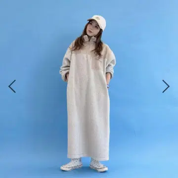 MODE NORM CORE 플리스 지퍼 맥시 원피스