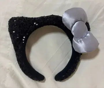 USJ 헬로키티 머리띠 스팽글 블랙