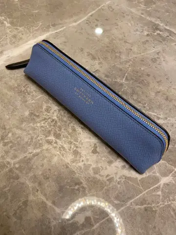 [ 정품 컨디션 최상 ] SMYTHSON/스마이슨/펜 케이스/가죽/블루