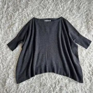 띠어리 럭스 스웨터 캐시미어 100% 와이드 그레이 M