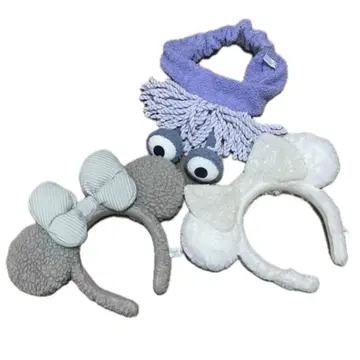 디즈니 머리띠 보아 화이트 스팽글 부 머리띠 3개 세트