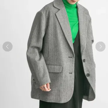 KBF 헤링본 자켓 코트