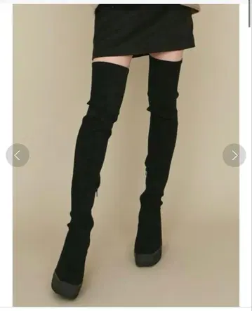 EMODA 탱크 스톰 롱부츠 블랙 L 니하이 부츠