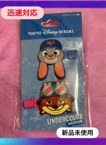 미사용 새상품 디즈니 주토피아 헤어 클립 주디 닉