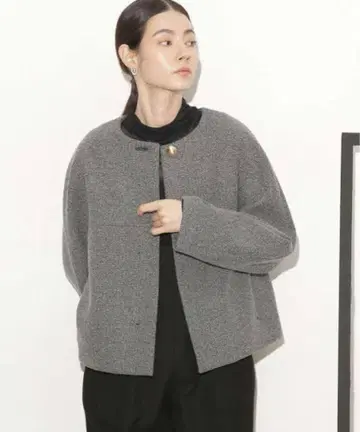 나노 유니버스 본딩 노카라 코트 노카라 자켓