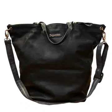 레페토 블랙 가죽 숄더백