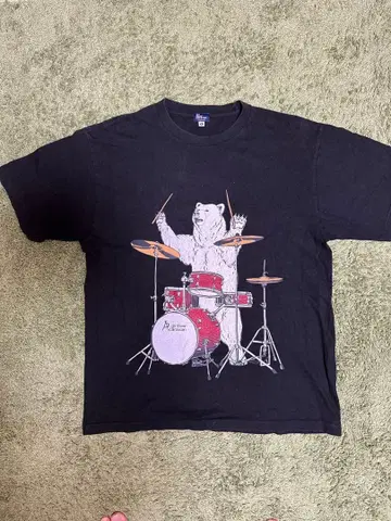 go slow caravan 곰 드럼 T셔츠 사이즈 4