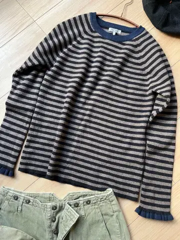 시착만 한 상품 새상품급 니코앤드 nicoand 리브 티셔츠 니트 보더