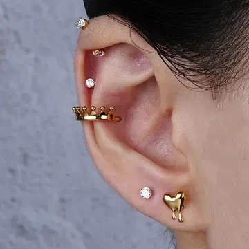 [ 실버 6mm 1점만 ] 16G 바디 피어싱 티타늄 연골 피어싱