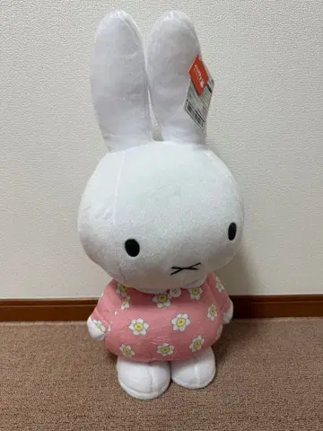 미피 봉제 인형 약 55cm 꽃무늬