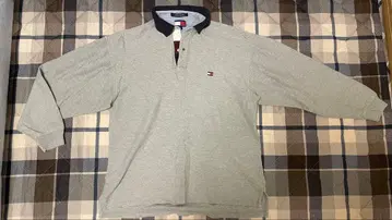 타미힐피거 긴팔 그레이 피케 셔츠