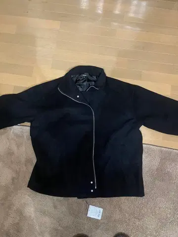 ASTRONOMY 빅 실루엣 멜톤 스탠드 넥 블루종 블랙 LL