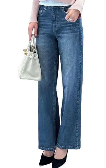 S 신색 고베 레터스 오카베 아유미 와이드 스트레이트 데님