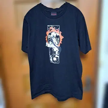 불꽃 소방대 홍환 T셔츠 블랙