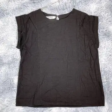 Yong Tong [ M ] 반팔 블라우스 블랙 얇은 소재 여성용