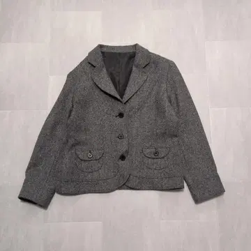 여성용 테일러드 자켓 그레이 버튼 L