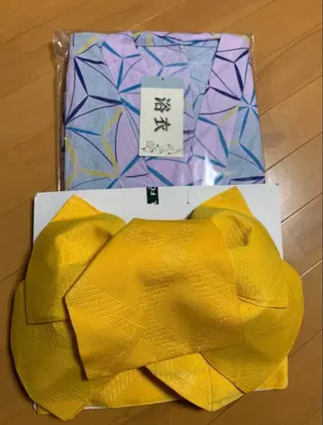 새상품 빅 사이즈 유카타&오비 세트 3l~4l