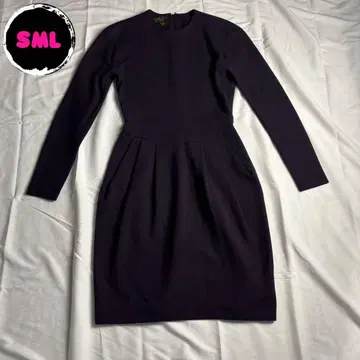 보라색 다크 퍼플 원피스 심플 컬러 포멀