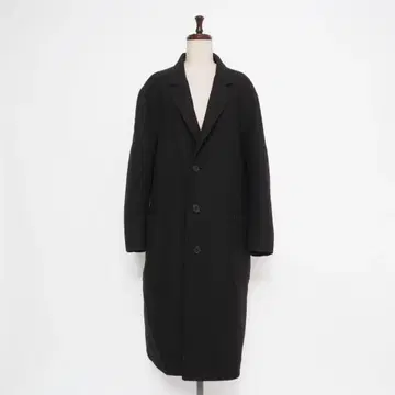 UNIQLO 오버 사이즈 체스터 코트 블랙 사이즈 M*KD129