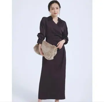 anuans 드레이프 디자인 셔츠 원피스