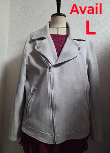 신장 175~185cm 베이지 라이더 자켓 L 사이즈 여성용