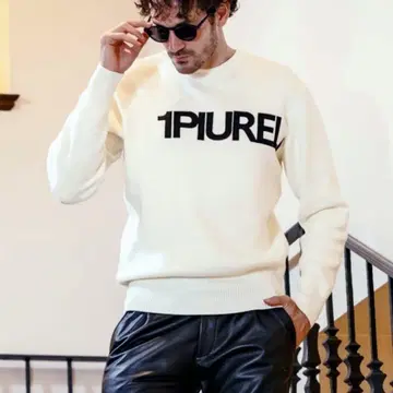 [ 레어 ] 1PIU1UGUALE3 니트 스웨터 화이트 XL