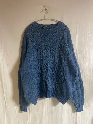 HENRY COTTON'S 인디고 케이블 니트