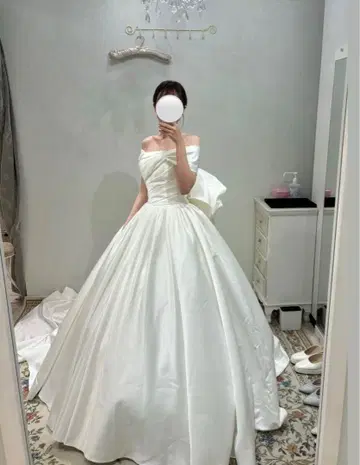YNS Wedding 웨딩 드레스 오프숄더 새틴 드레스