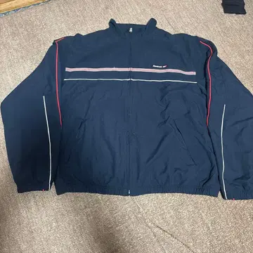 Reebok 네이비 집업 저지 아우터