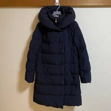 PLST 워셔블 2WAY 넥 롱 다운 롱 코트 숄카라